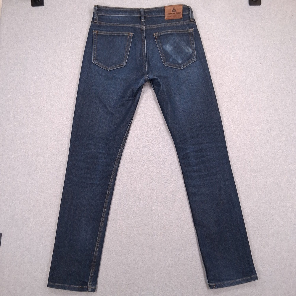 American Giant Dakota Jeans Men 32x32 (31x31) Dark Slim Straight Stretch Denim - Picture 2 of 13